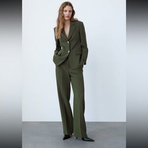 Zara Olive Green Women's Suit Set size L Never worn